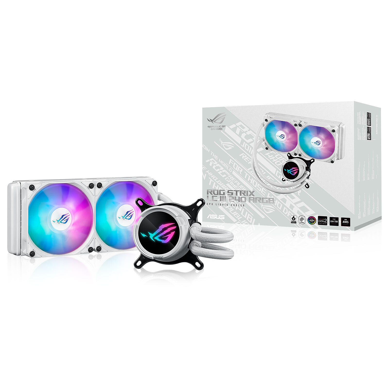 WATERCOOLING ASUS ROG STRIX LC III 240MM ARGB WHITE
